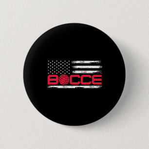 Bóton Redondo 5.08cm Bocce Byll Bandeira Americana Dos EUA Jogador De B