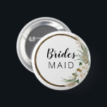 Bóton Redondo 5.08cm Bohemian Wreath Bridal Party Button Bridesmaid<br><div class="desc">Este belo pino da Bridesmaid é perfeito para sua festa de solteira ou chá de panela!</div>