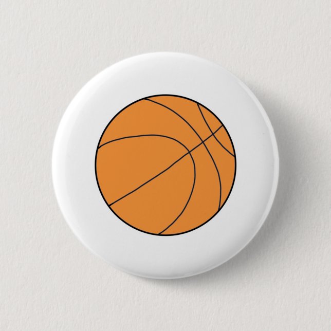 Bóton Redondo 5.08cm Bola de Basquete (Frente)