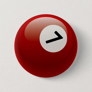 BÓTON REDONDO 5.08CM BOLA DE BILHAR DO NÚMERO 7