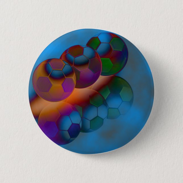 Bóton Redondo 5.08cm Bola de futebol (Frente)