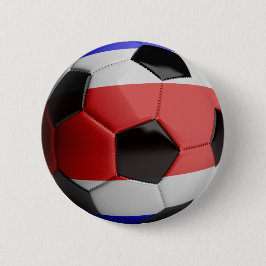Bóton Redondo 5.08cm Bola de futebol da bandeira de Costa Rica