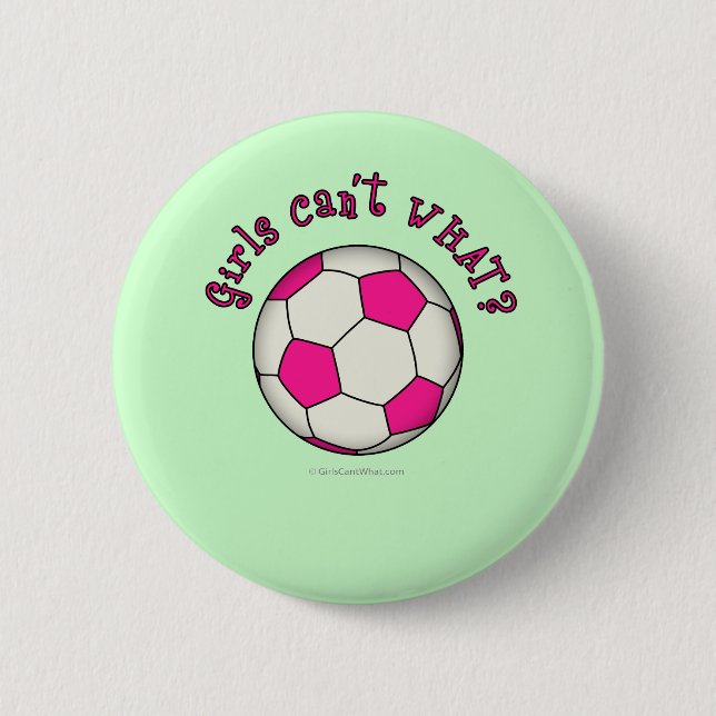 Bóton Redondo 5.08cm Bola de futebol de rosa (Frente)