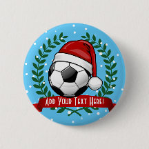 Bola de futebol que veste um Natal do chapéu do