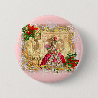 Bóton Redondo 5.08cm Bola de Natal Marie Antoinette