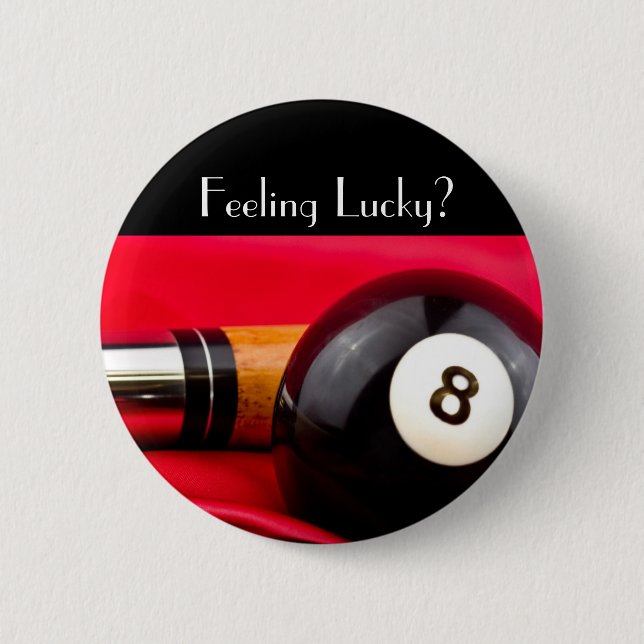 Bóton Redondo 5.08cm Bola de piscina e indicação (Frente)