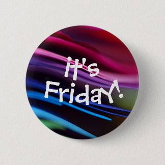 Bóton Redondo 5.08cm Bold Splashy Seu Botão Sexta-Feira