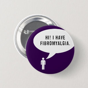 Bóton Redondo 5.08cm Bolha de fala FIBROMYALGIA
