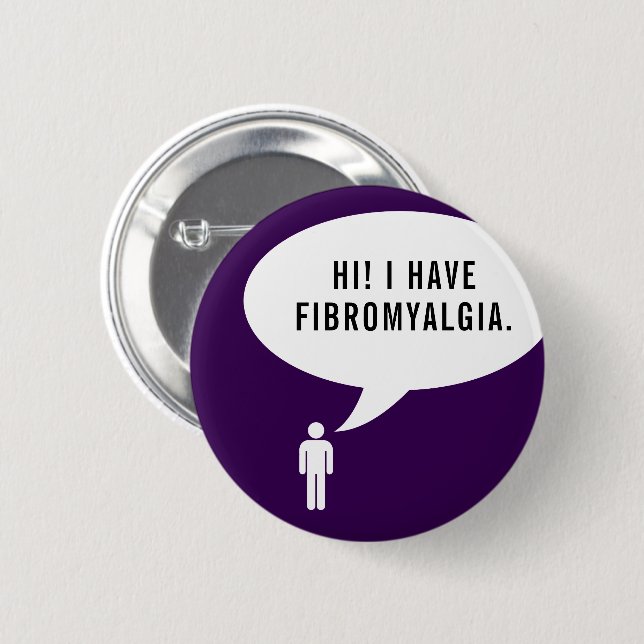 Bóton Redondo 5.08cm Bolha de fala FIBROMYALGIA (Frente & Verso)