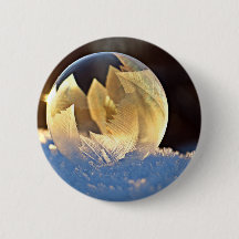 Bolha de sabão na neve