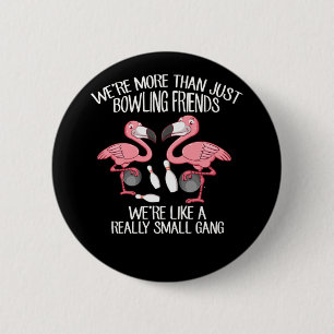 Bóton Redondo 5.08cm Boliche Flamingo Friends Bowler Girls