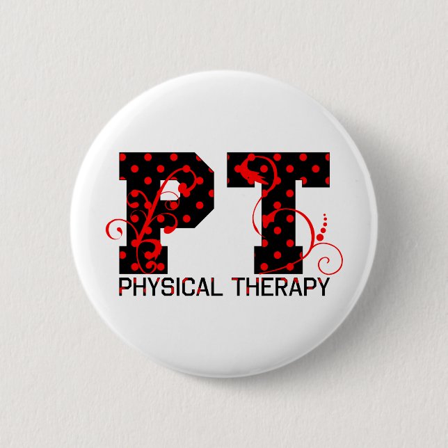 Bóton Redondo 5.08cm bolinhas vermelhas pretas da pinta (Frente)