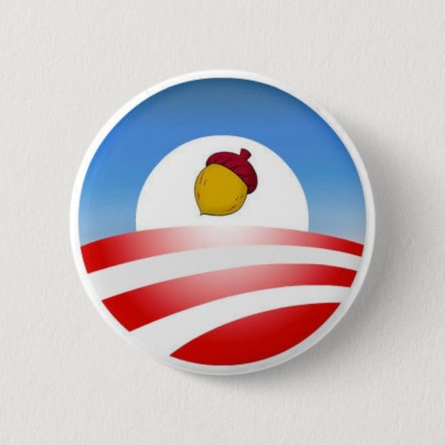 Bóton Redondo 5.08cm Bolota de Obama (Frente)