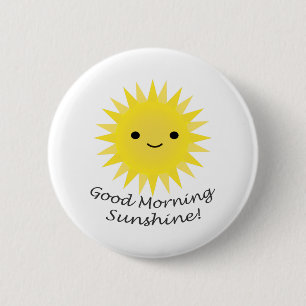 Bóton Redondo 5.08cm Bom dia Sunshine Cute Kawaii Sun