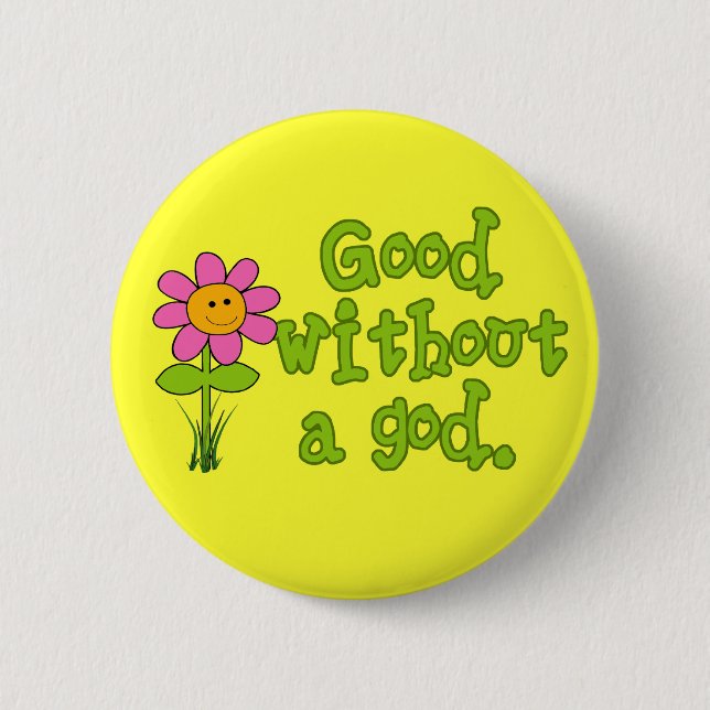 Bóton Redondo 5.08cm Bom sem um botão do deus (Frente)