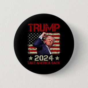 Bóton Redondo 5.08cm Bomba De Pressão Disparada No Trump 2024 Sobrevive