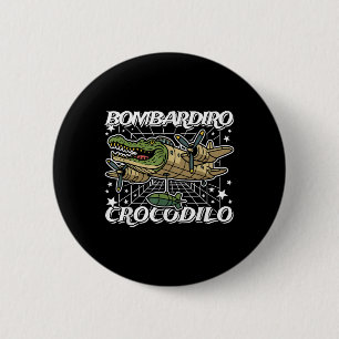 Bóton Redondo 5.08cm Bombardiro-crocodilo italiano-cérebro Sem Quedas M