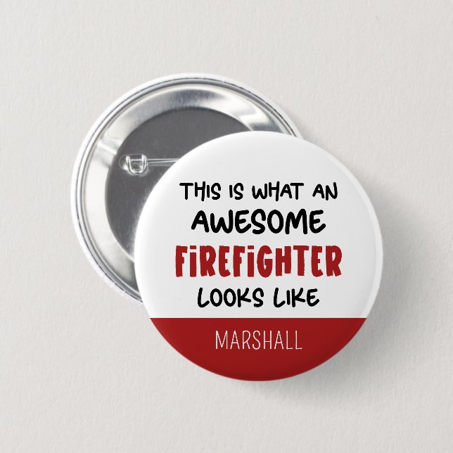 Bóton Redondo 5.08cm Bombeiro Fantástico Personalizado Engraçado Bombei (Frente & Verso)