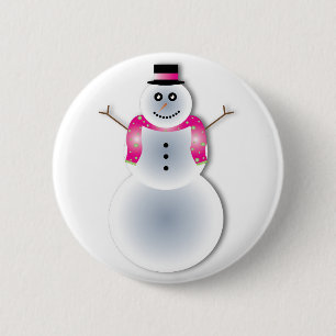 Bóton Redondo 5.08cm boneco de neve de natal assustador