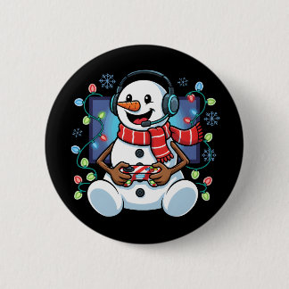 Bóton Redondo 5.08cm Boneco de Neve Gamer