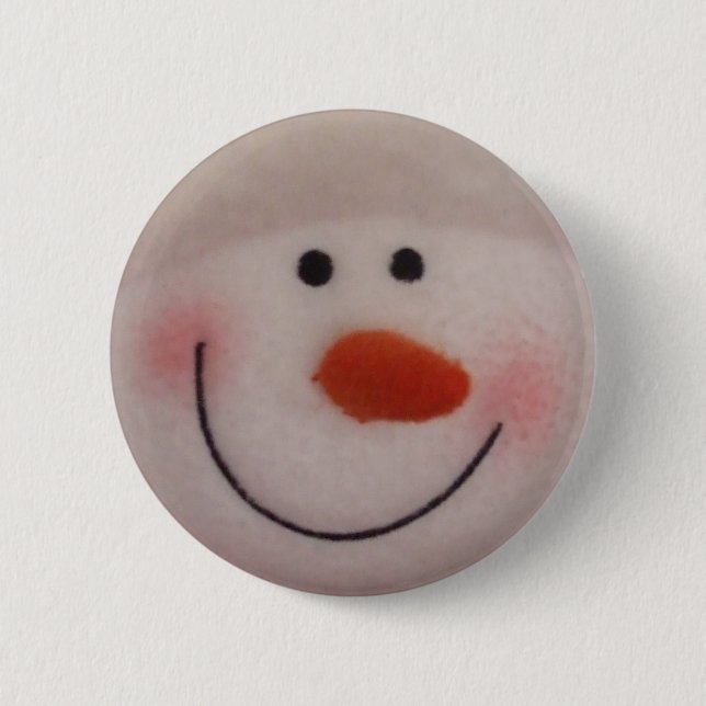 Bóton Redondo 5.08cm Boneco de neve nevado (Frente)