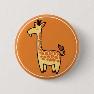 Bóton Redondo 5.08cm Bonita Cartoon Baby Giraffe