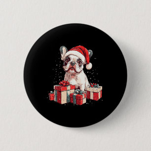 Bóton Redondo 5.08cm Bonito francês Santa Hat Encantado Natal Francês B