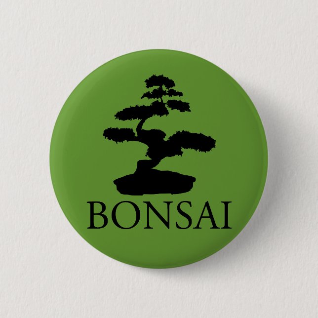 Bóton Redondo 5.08cm Bonsai Silhouette (Frente)
