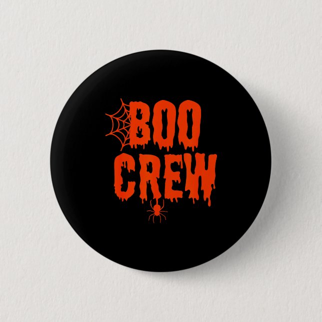 Bóton Redondo 5.08cm Boo Crew Funny Halloween Shirt For Group Costume F (Frente)