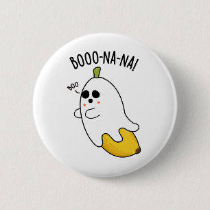 Bóton Redondo 5.08cm Boo-nana Funny Ghost Banana Pun