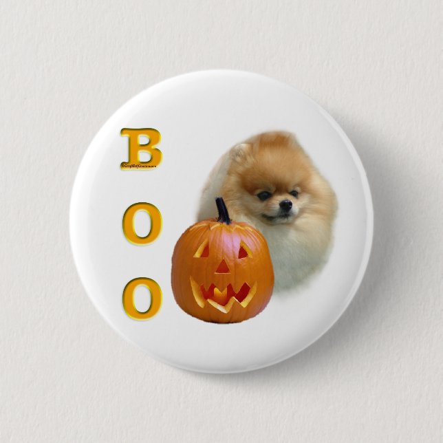 Bóton Redondo 5.08cm Boo Pomerano (Frente)