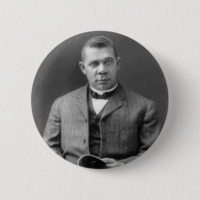 Bóton Redondo 5.08cm Booker T. Washington, 1903 (Frente)
