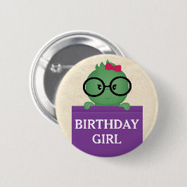 Bóton Redondo 5.08cm Bookworm Personalizado Birthday Girl