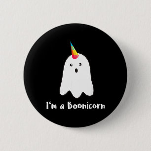 Bóton Redondo 5.08cm BOOnicórnio Boo Fantasma Unicórnio Halloween Diver