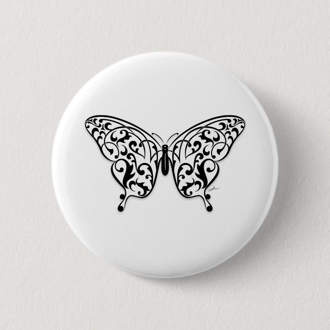 Bóton Redondo 5.08cm Borboleta_Design (Frente)
