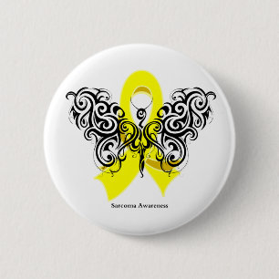 Bóton Redondo 5.08cm Borboleta tribal do cancer do Sarcoma