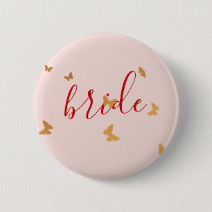 Bóton Redondo 5.08cm Borboletas de Bolo de Casamento