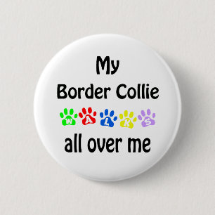 Bóton Redondo 5.08cm Border Collie Walks Design