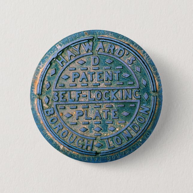 Bóton Redondo 5.08cm Borough of London Utility Cobrir Pin (Frente)