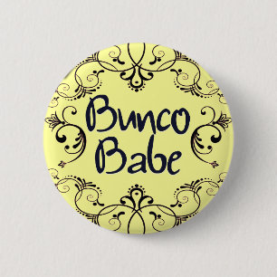 Bóton Redondo 5.08cm Borracho de Bunco com botão dos redemoinhos