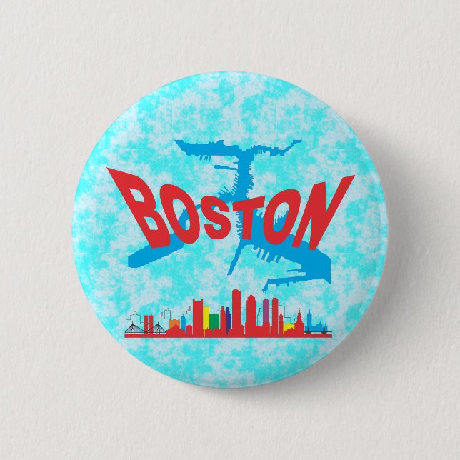 Bóton Redondo 5.08cm Boston (Frente)