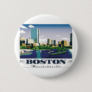 Bóton Redondo 5.08cm Boston, Massachusetts