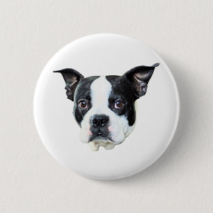 Bóton Redondo 5.08cm Boston Terrier