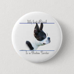 Bóton Redondo 5.08cm Boston Terrier Best Friend 2 - Botão