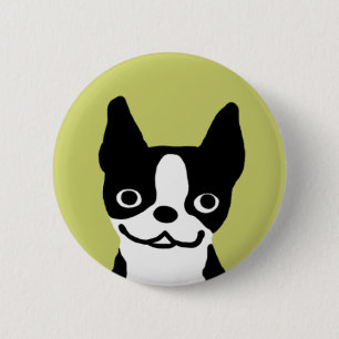 Bóton Redondo 5.08cm Boston Terrier Smile