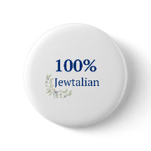 Botão 100% Judeu-Italiano