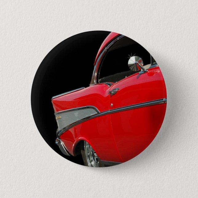 Bóton Redondo 5.08cm Botão 1957 de Chevy (Frente)