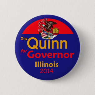 Bóton Redondo 5.08cm Botão 2014 de QUINN Illinois