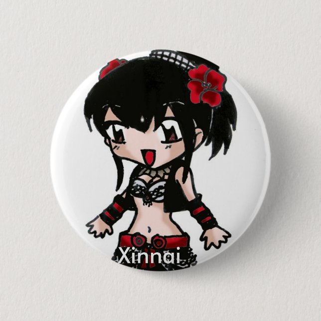 Bóton Redondo 5.08cm Botão 6 de BellyDancer - fusão tribal (Frente)