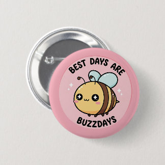 Bóton Redondo 5.08cm Botão Abelha – Broche Kawaii de Abelha